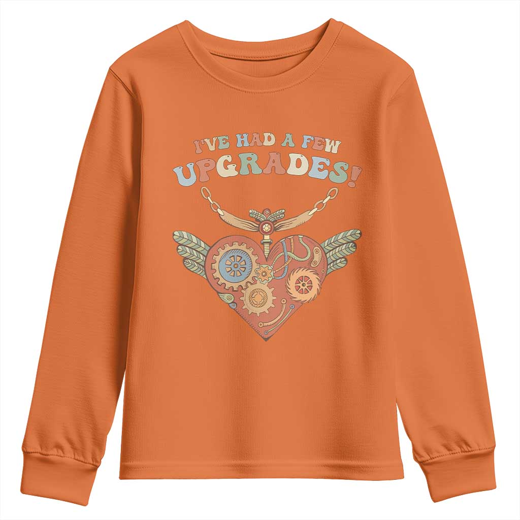 Congenital Heart Disease CHD Support Youth Sweatshirt I've Had A Few Upgrades Toy Heart