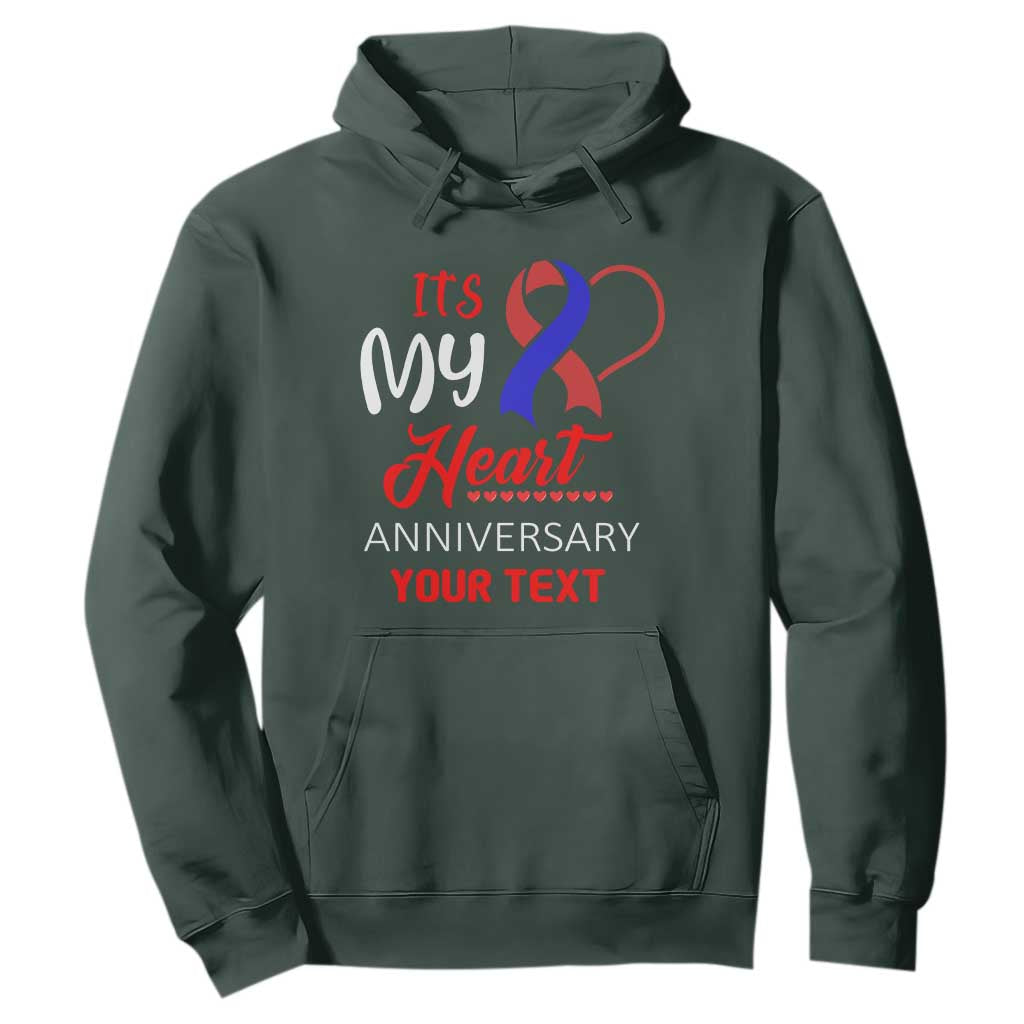 Personalized CHD Support Hoodie Custom Text It's My Heart Anniversary