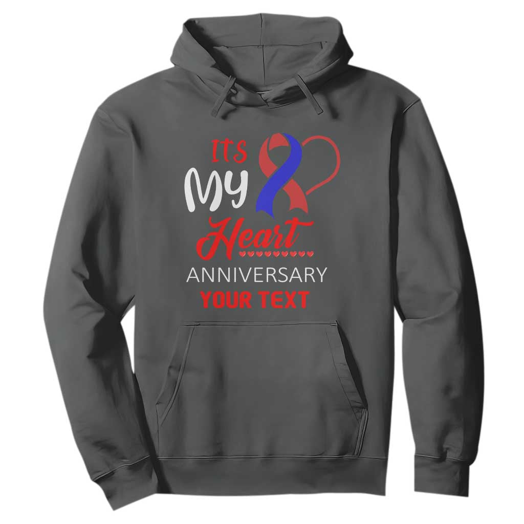 Personalized CHD Support Hoodie Custom Text It's My Heart Anniversary