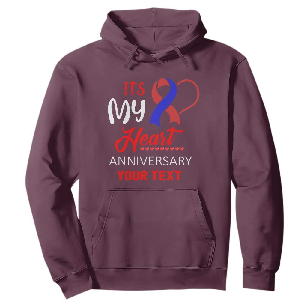 Personalized CHD Support Hoodie Custom Text It's My Heart Anniversary