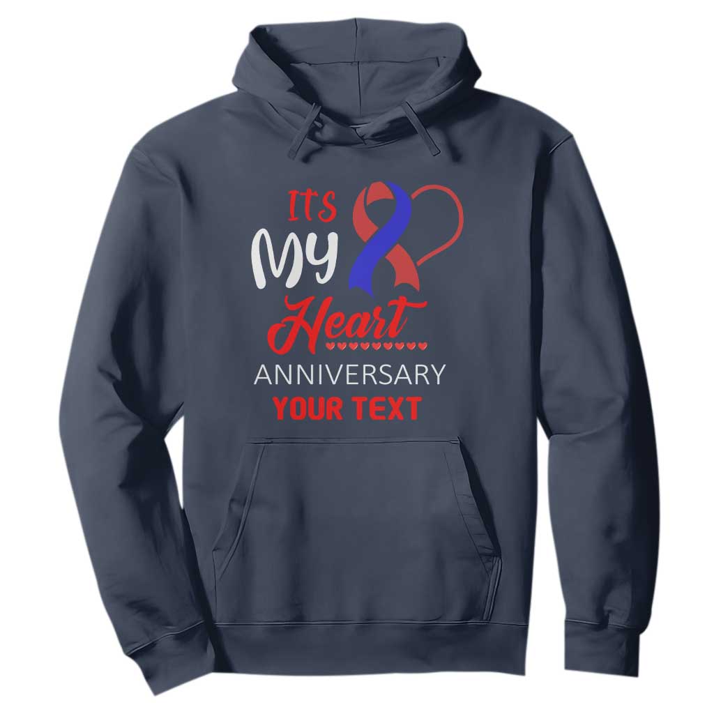 Personalized CHD Support Hoodie Custom Text It's My Heart Anniversary