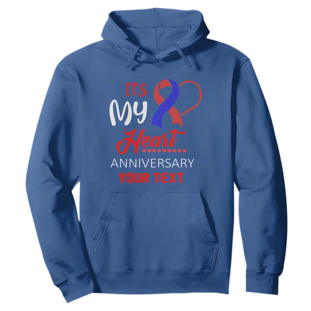 Personalized CHD Support Hoodie Custom Text It's My Heart Anniversary