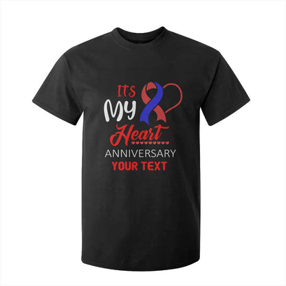Personalized CHD Support T Shirt For Kid Custom Text It's My Heart Anniversary