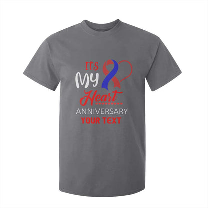 Personalized CHD Support T Shirt For Kid Custom Text It's My Heart Anniversary