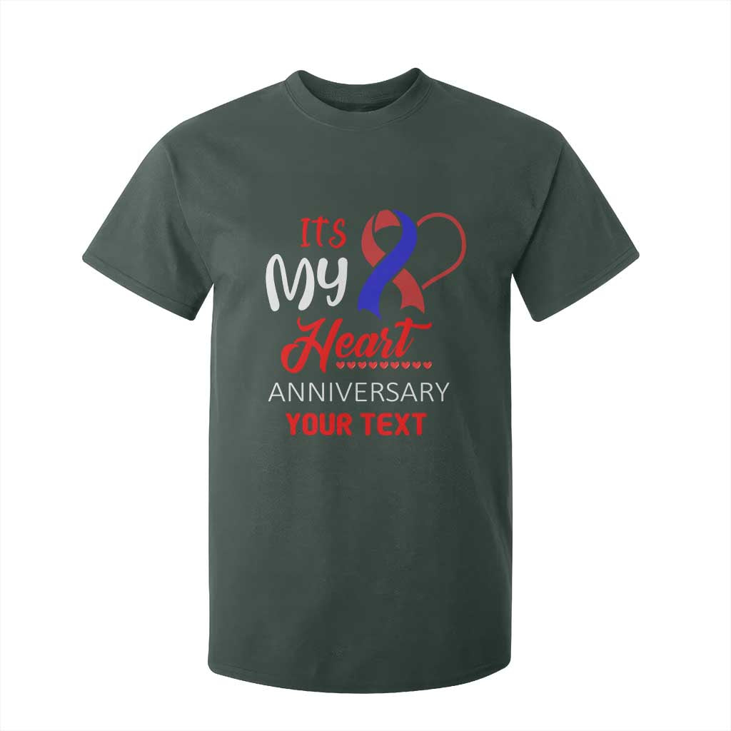 Personalized CHD Support T Shirt For Kid Custom Text It's My Heart Anniversary