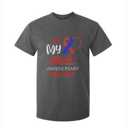Personalized CHD Support T Shirt For Kid Custom Text It's My Heart Anniversary
