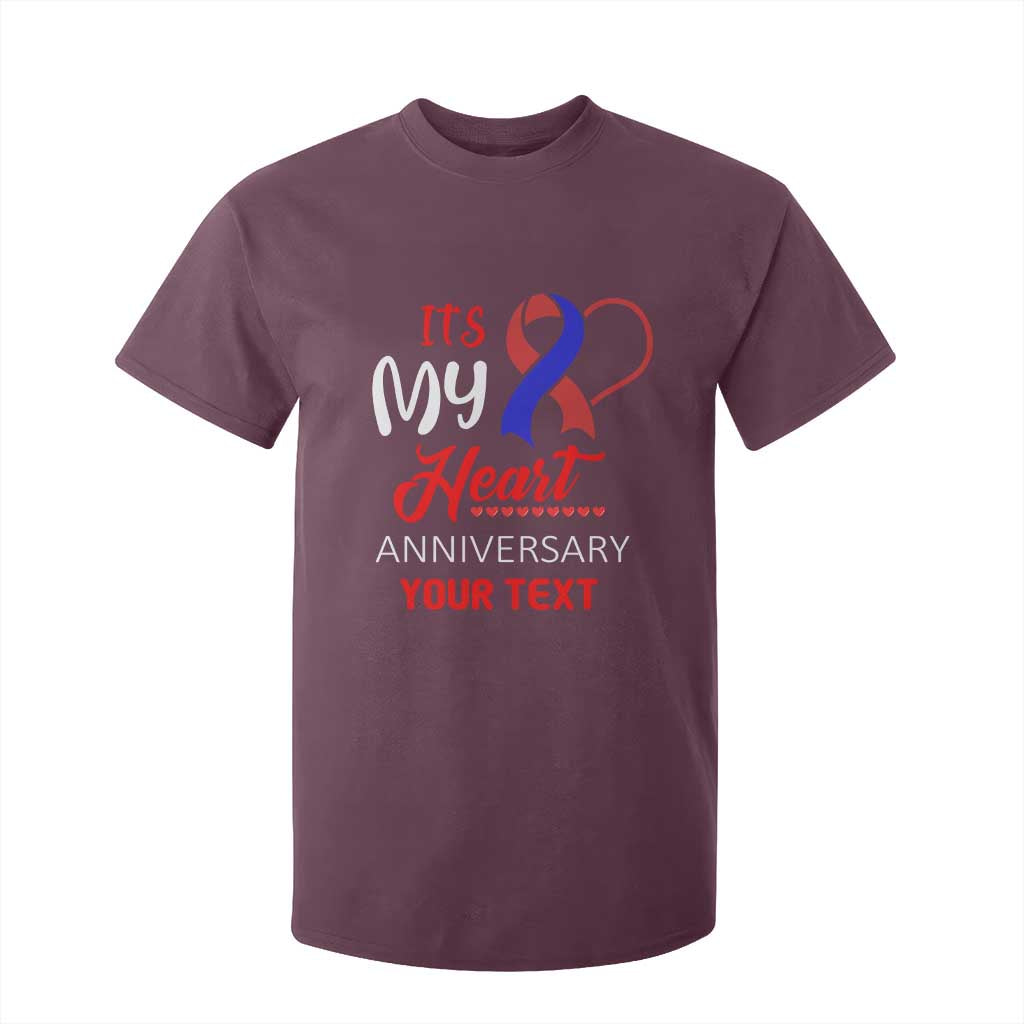 Personalized CHD Support T Shirt For Kid Custom Text It's My Heart Anniversary