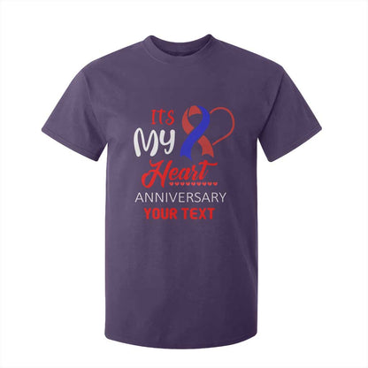 Personalized CHD Support T Shirt For Kid Custom Text It's My Heart Anniversary