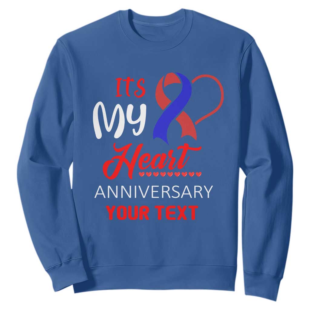 Personalized CHD Support Sweatshirt Custom Text It's My Heart Anniversary