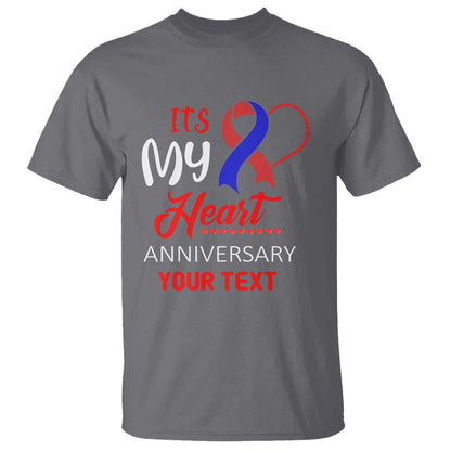 Personalized CHD Support T Shirt Custom Text It's My Heart Anniversary