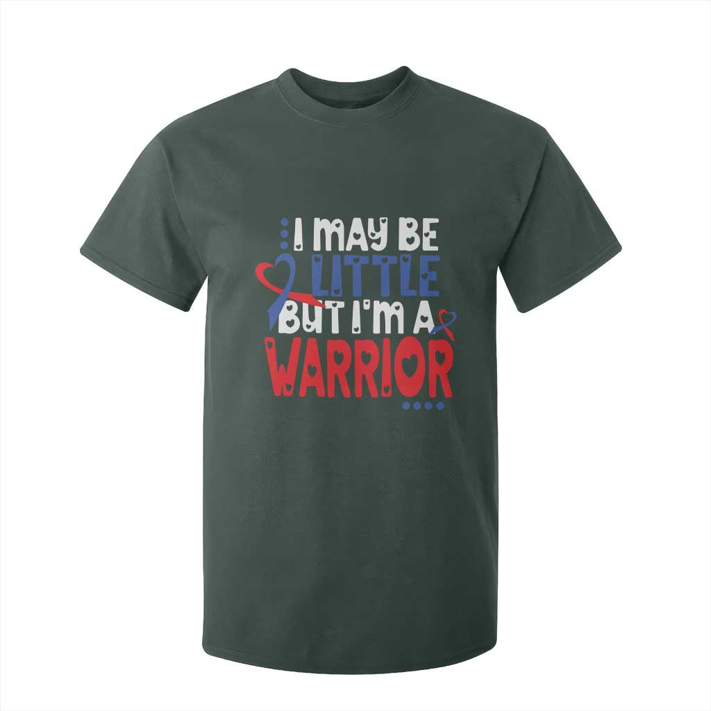 Congenital Heart Disease CHD Support T Shirt For Kid I May Be Little But I'm A Warrior