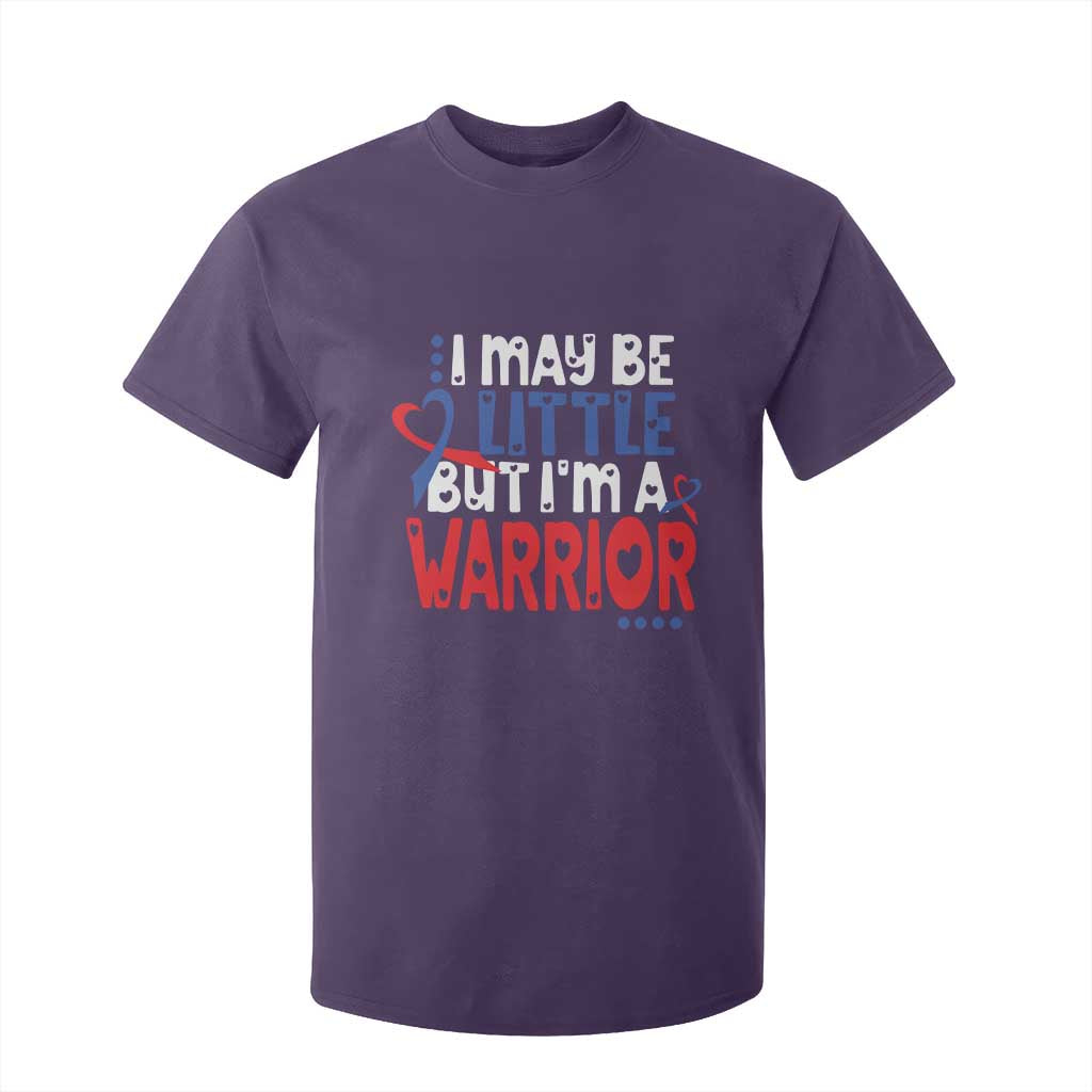 Congenital Heart Disease CHD Support T Shirt For Kid I May Be Little But I'm A Warrior