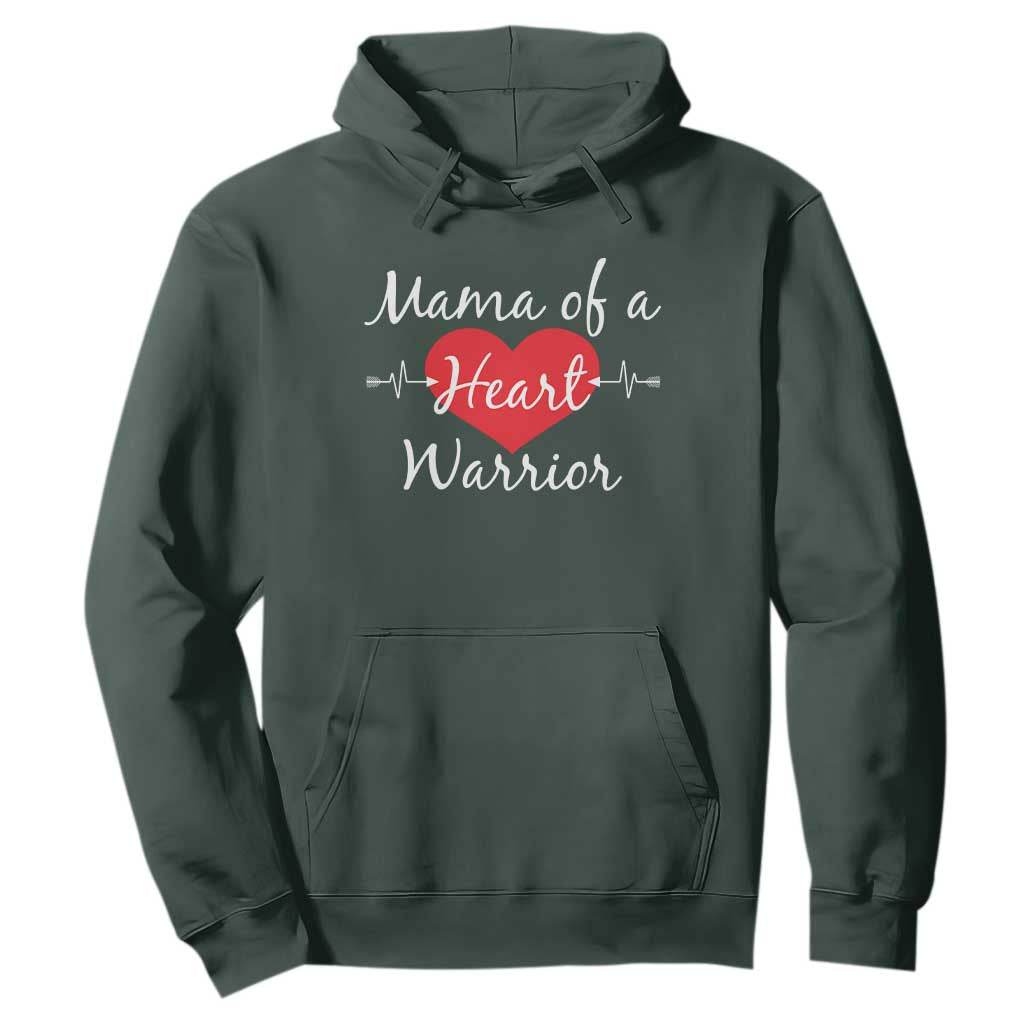 Mama Of A Heart Warrior Hoodie CHD Support Heart