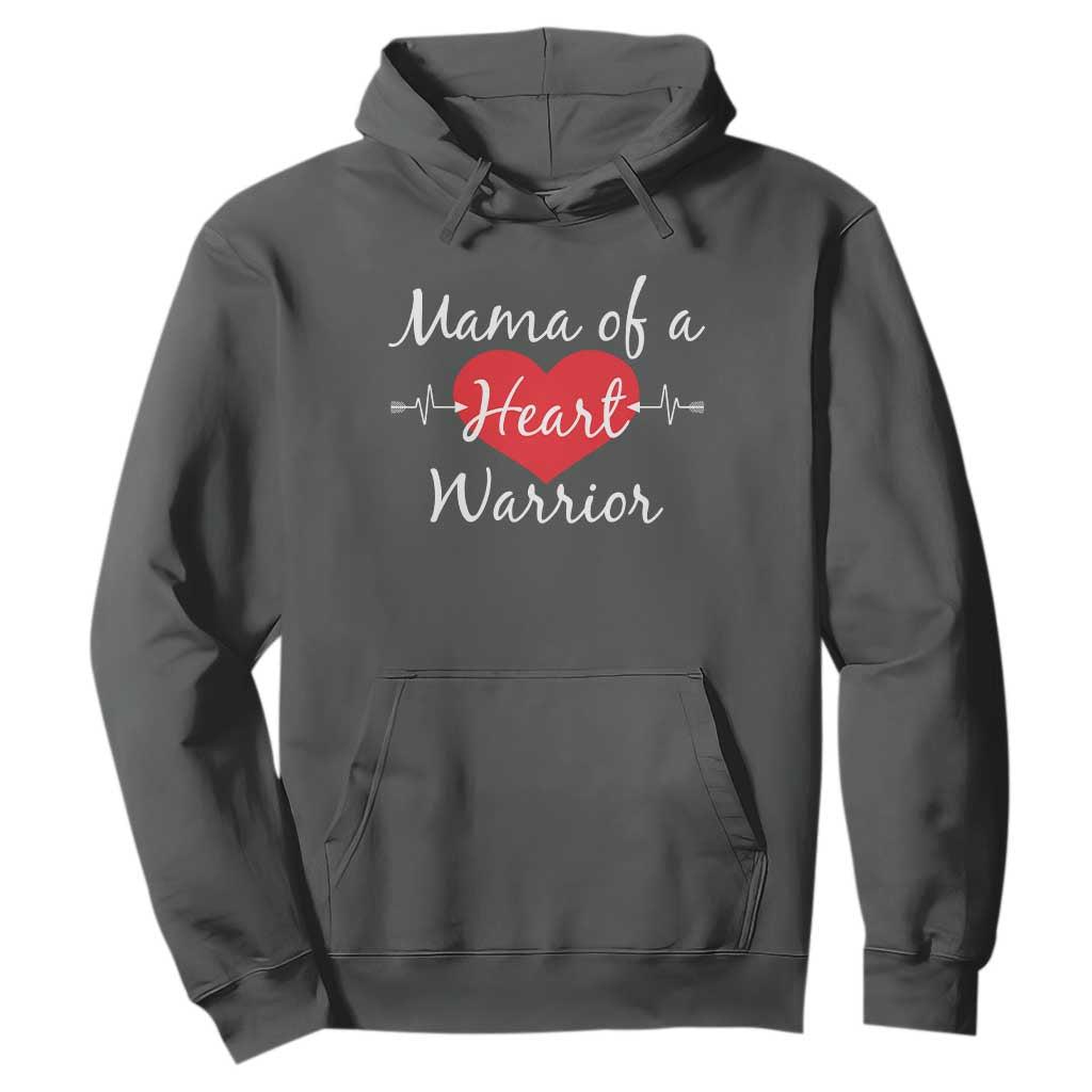 Mama Of A Heart Warrior Hoodie CHD Support Heart