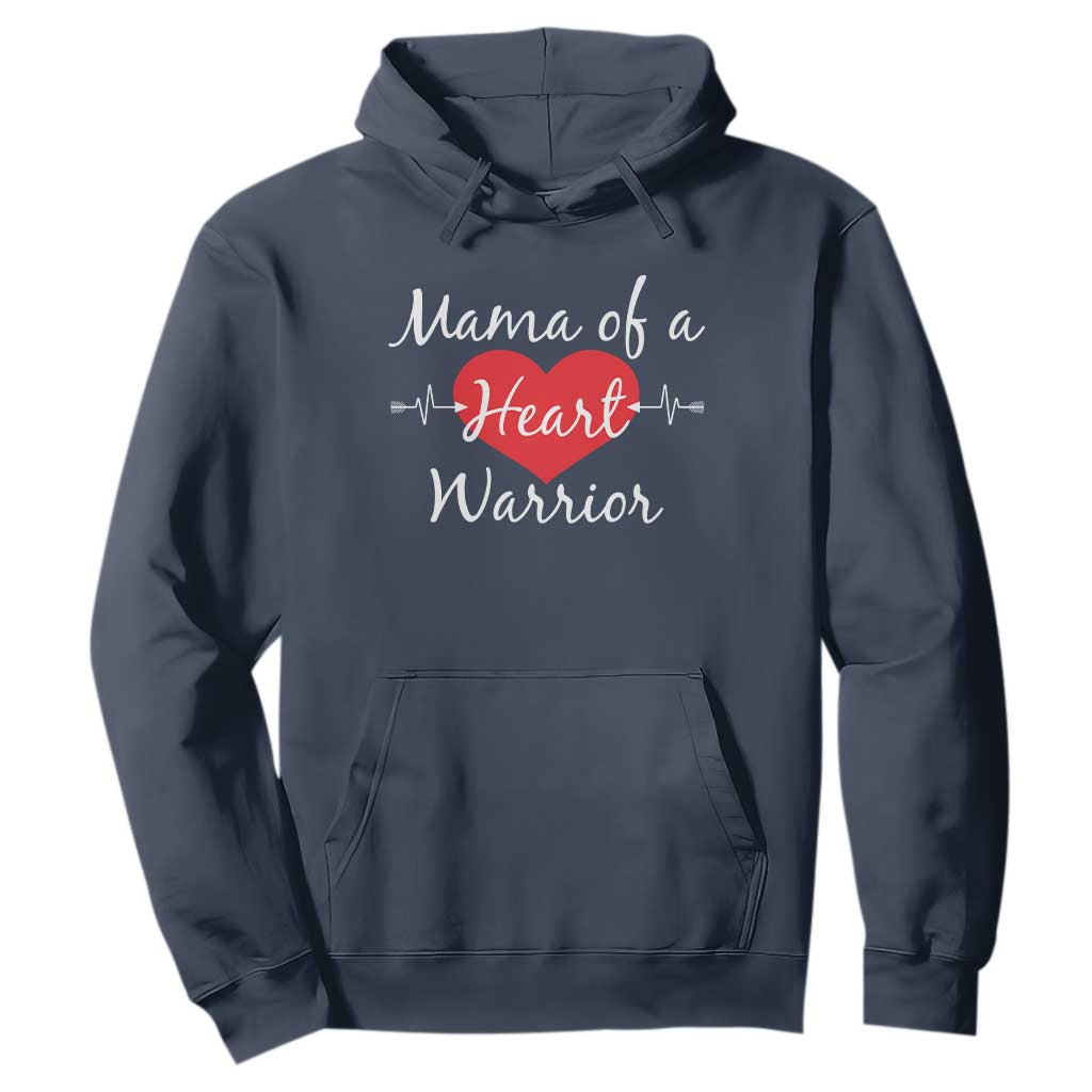 Mama Of A Heart Warrior Hoodie CHD Support Heart