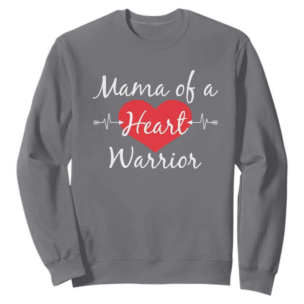 Mama Of A Heart Warrior Sweatshirt CHD Support Heart
