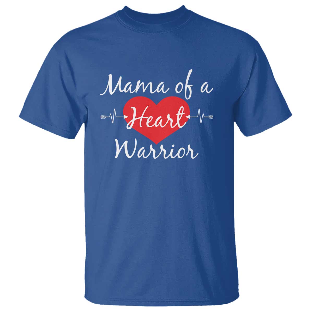 Mama Of A Heart Warrior T Shirt CHD Support Heart