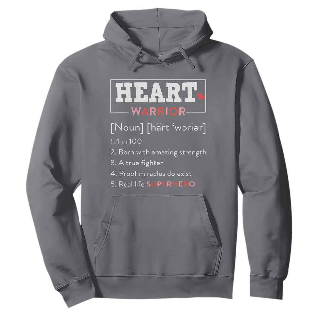 Heart Warrior Definition Hoodie Congenital Heart Disease CHD Support