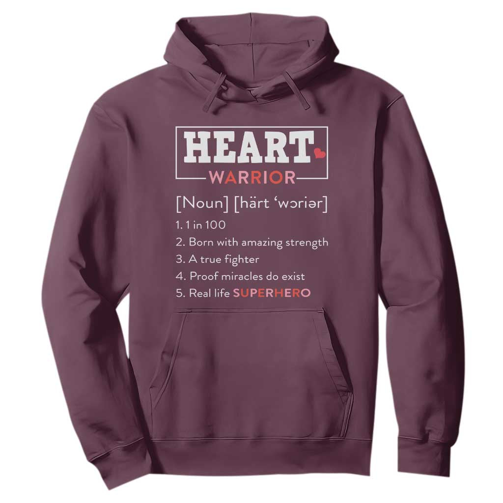 Heart Warrior Definition Hoodie Congenital Heart Disease CHD Support