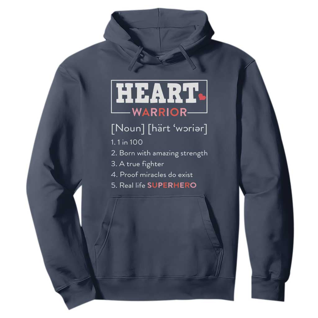 Heart Warrior Definition Hoodie Congenital Heart Disease CHD Support