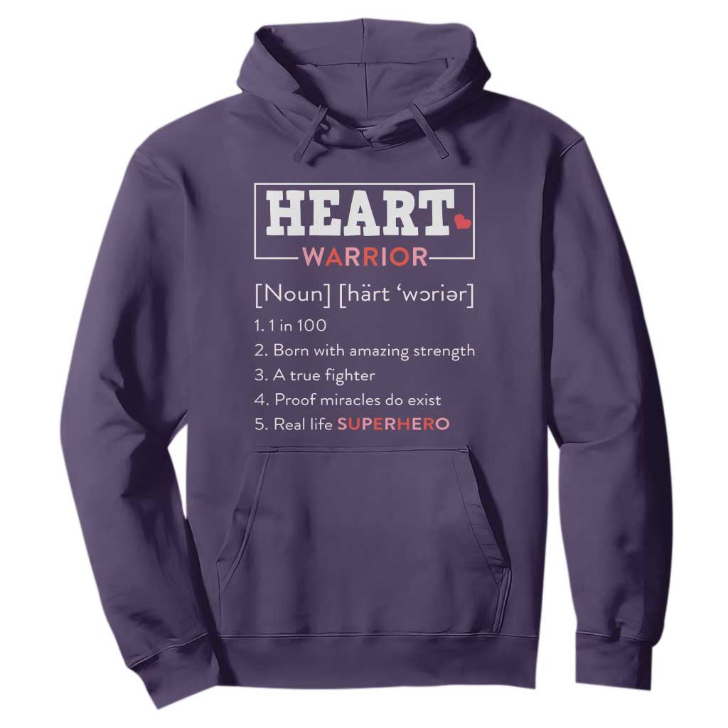 Heart Warrior Definition Hoodie Congenital Heart Disease CHD Support