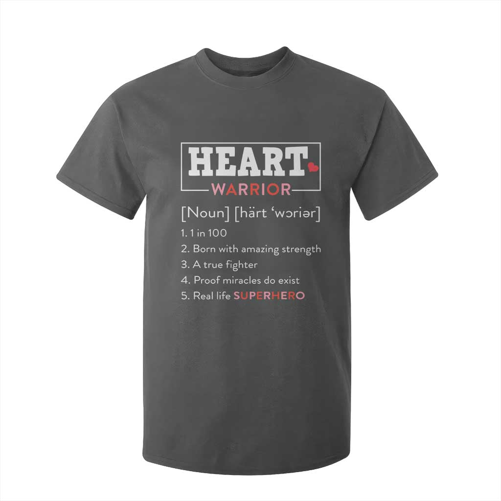 Heart Warrior Definition T Shirt For Kid Congenital Heart Disease CHD Support