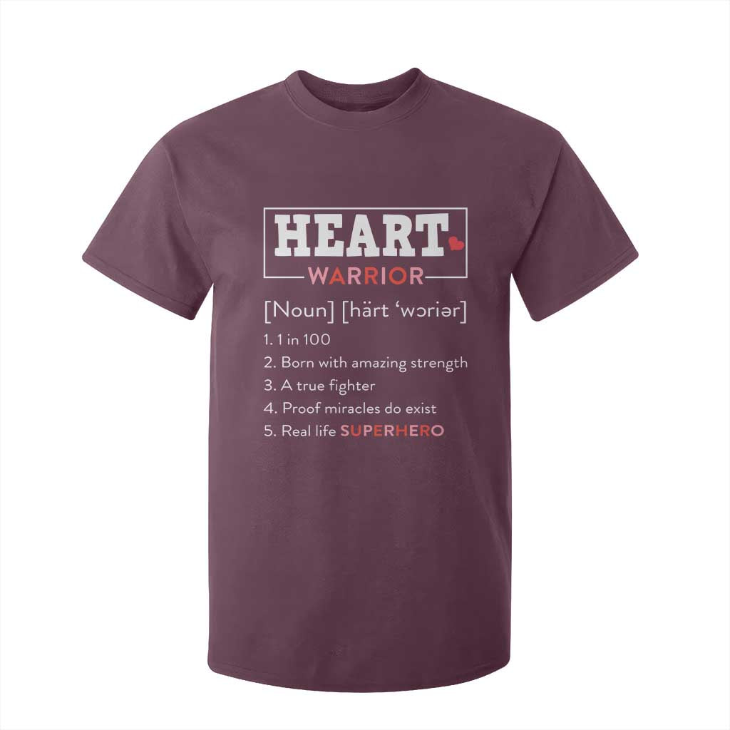 Heart Warrior Definition T Shirt For Kid Congenital Heart Disease CHD Support