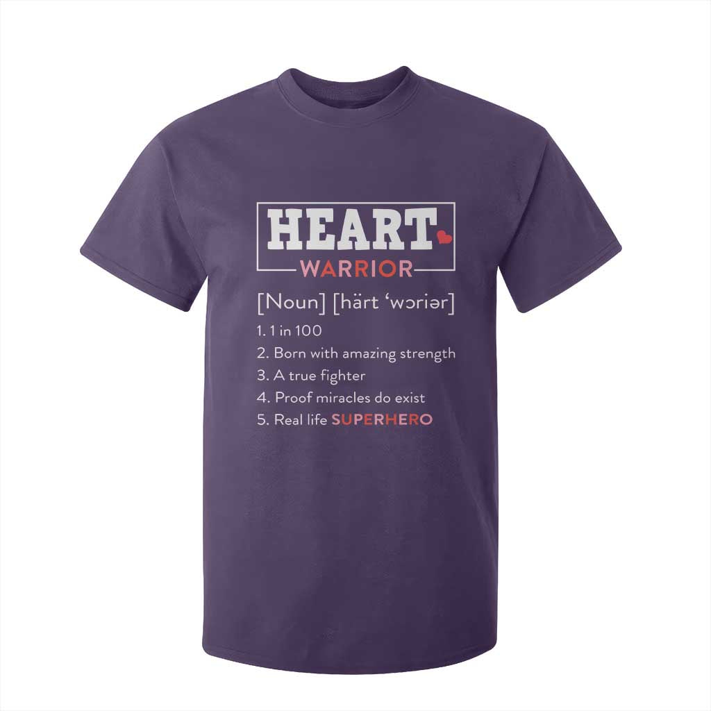 Heart Warrior Definition T Shirt For Kid Congenital Heart Disease CHD Support
