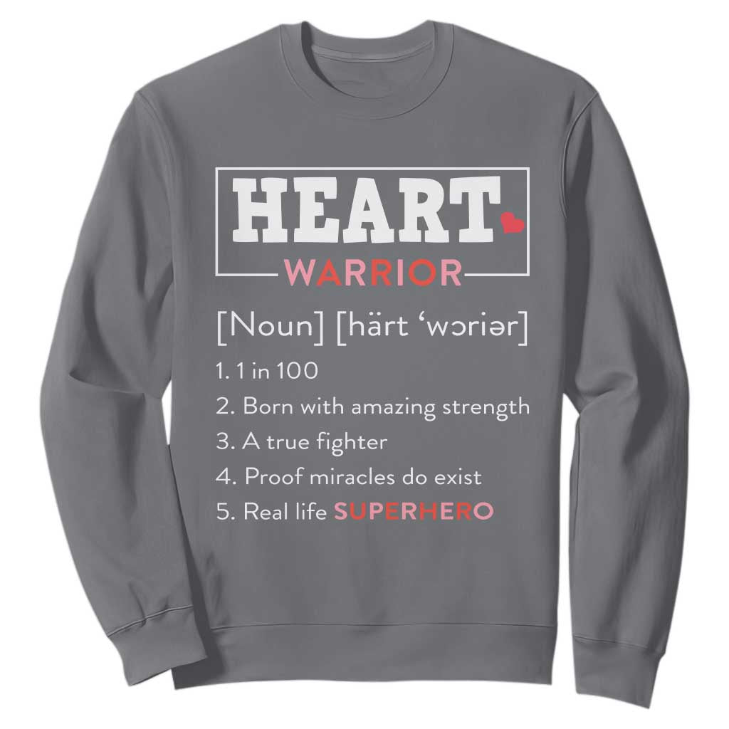 Heart Warrior Definition Sweatshirt Congenital Heart Disease CHD Support