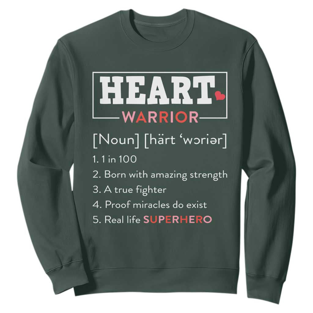 Heart Warrior Definition Sweatshirt Congenital Heart Disease CHD Support