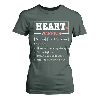 Heart Warrior Definition T Shirt For Women Congenital Heart Disease CHD Support