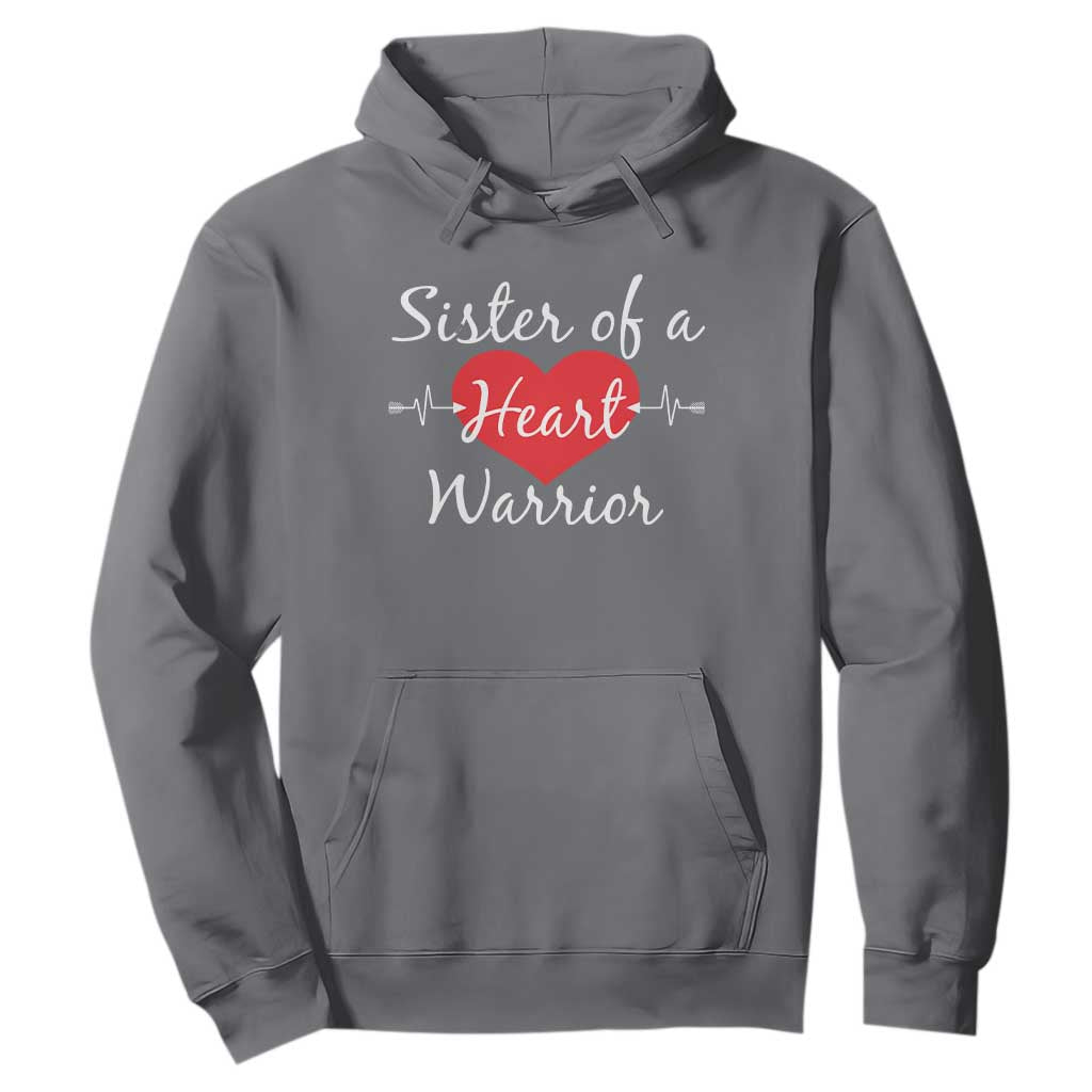 Sister Of A Heart Warrior Hoodie CHD Support Heart