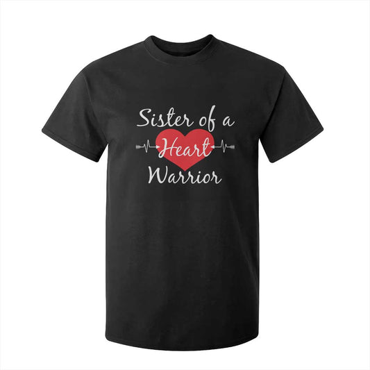 Sister Of A Heart Warrior T Shirt For Kid CHD Support Heart