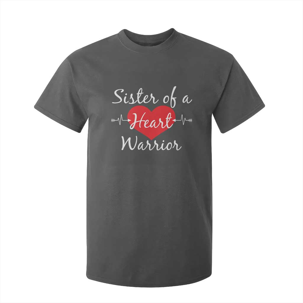 Sister Of A Heart Warrior T Shirt For Kid CHD Support Heart