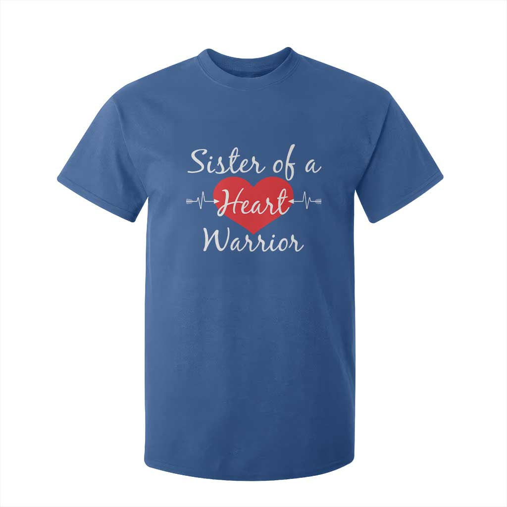 Sister Of A Heart Warrior T Shirt For Kid CHD Support Heart