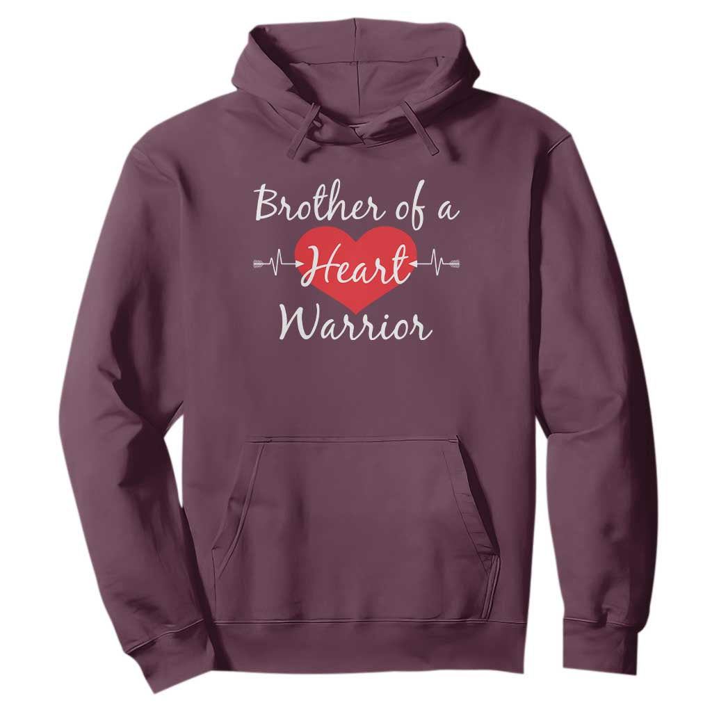 Brother Of A Heart Warrior Hoodie CHD Support Heart