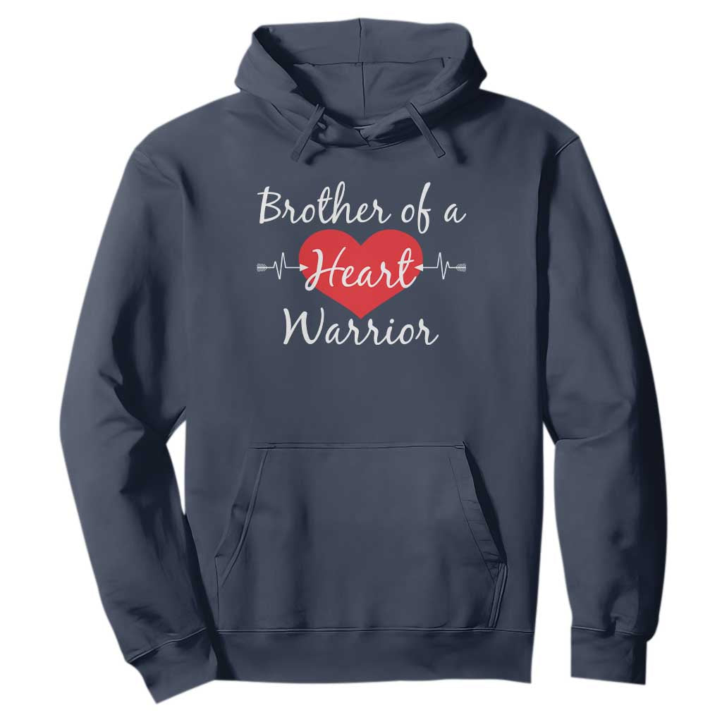 Brother Of A Heart Warrior Hoodie CHD Support Heart