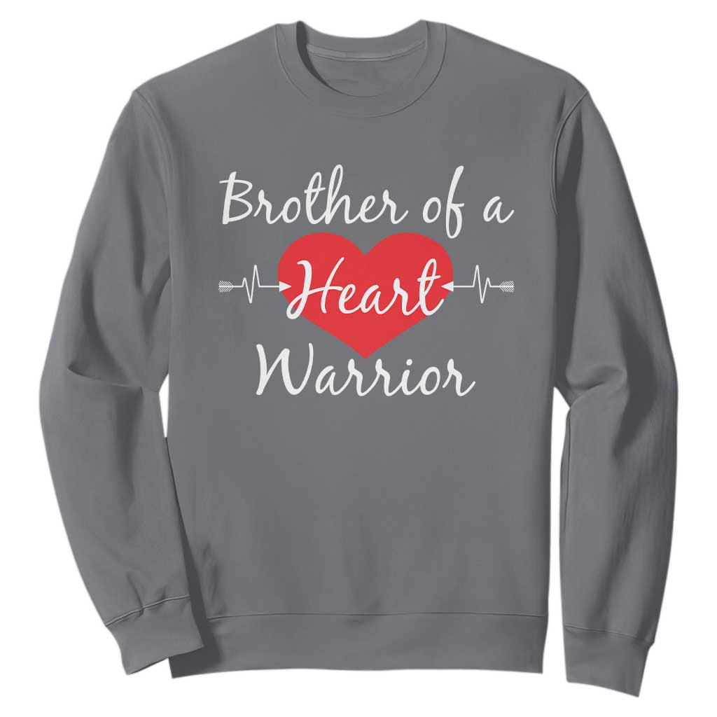 Brother Of A Heart Warrior Sweatshirt CHD Support Heart
