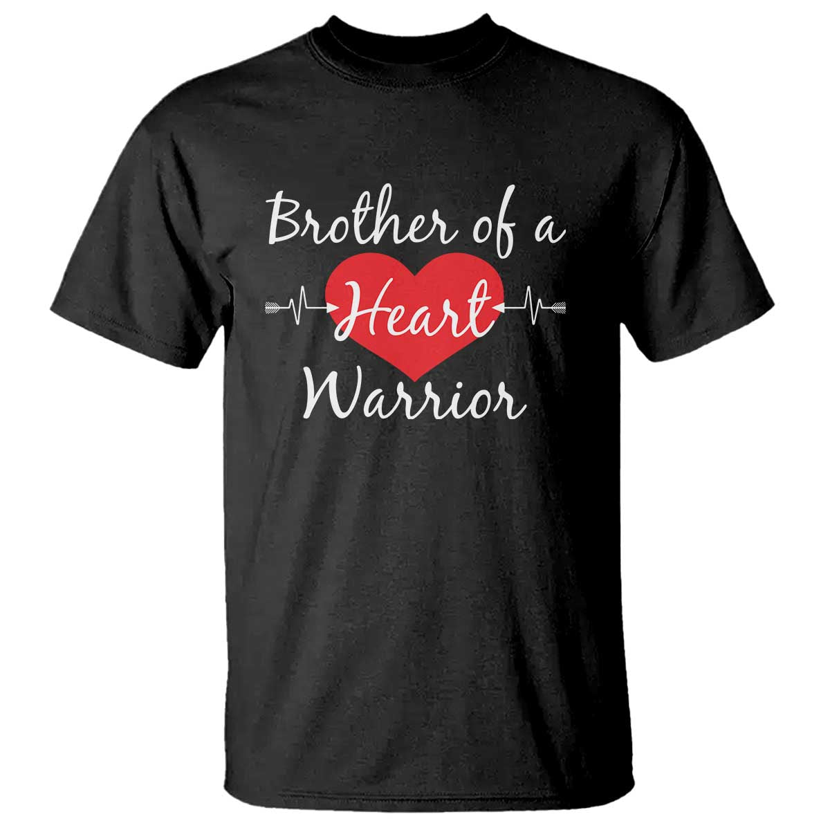 Brother Of A Heart Warrior T Shirt CHD Support Heart