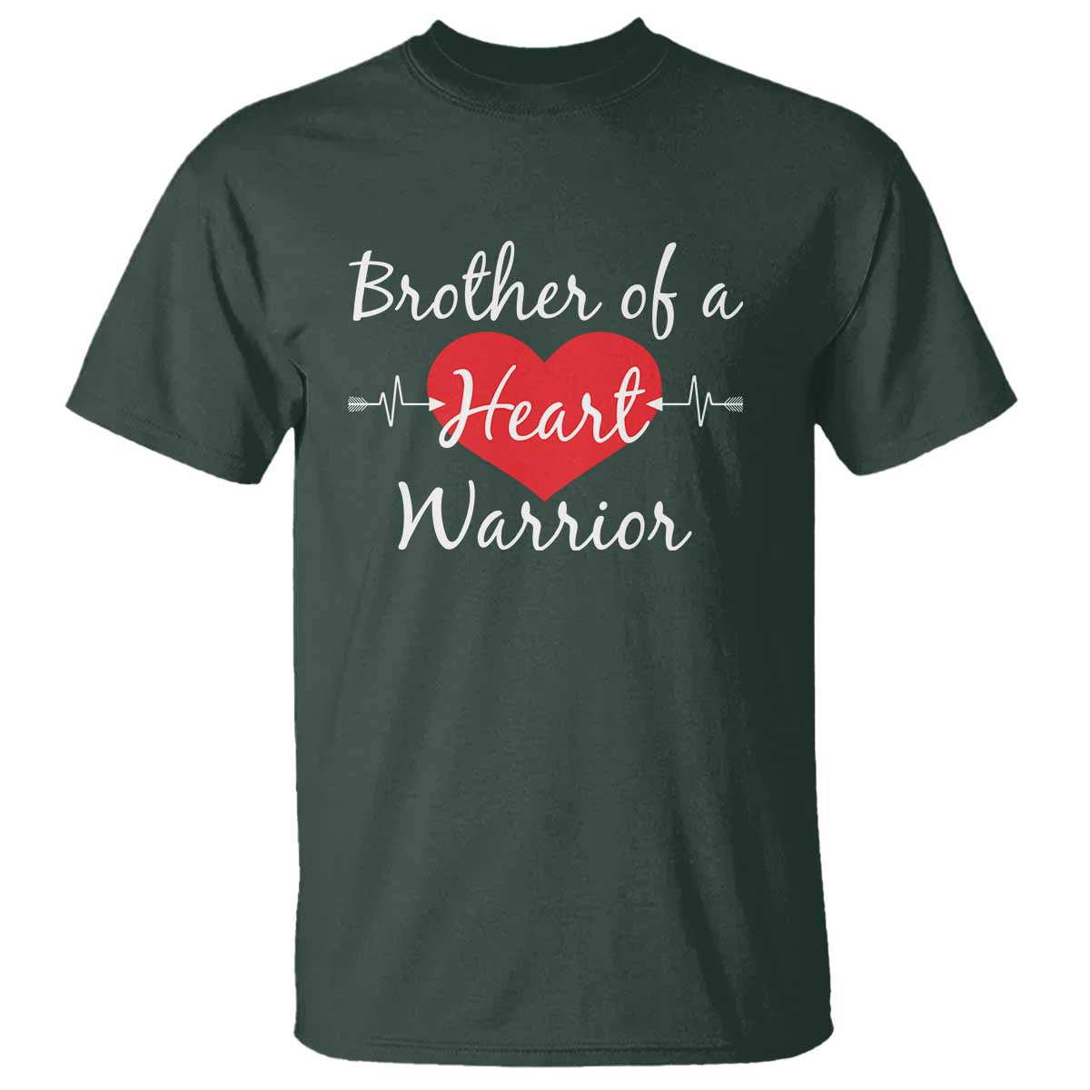 Brother Of A Heart Warrior T Shirt CHD Support Heart