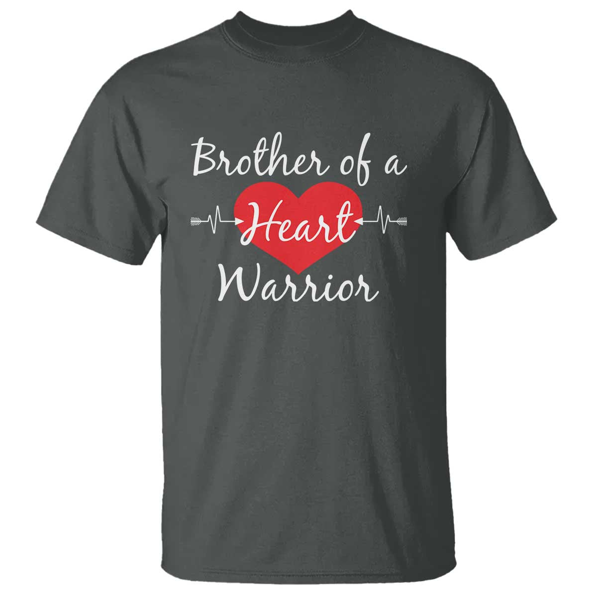 Brother Of A Heart Warrior T Shirt CHD Support Heart