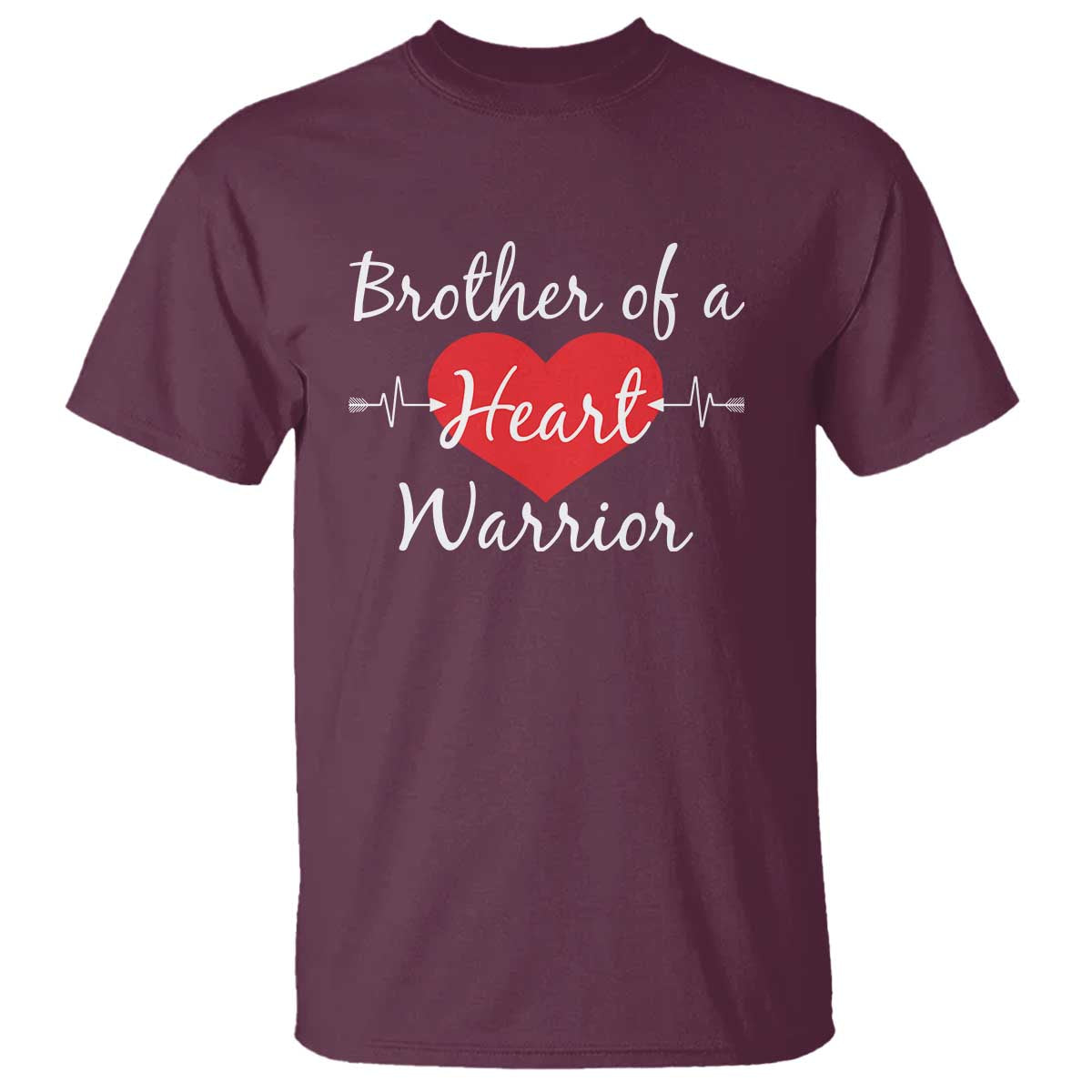 Brother Of A Heart Warrior T Shirt CHD Support Heart