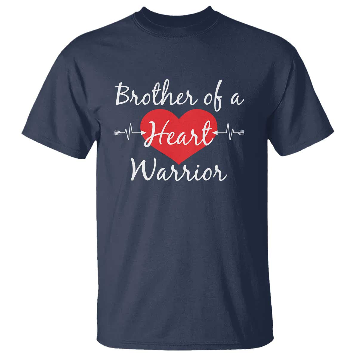 Brother Of A Heart Warrior T Shirt CHD Support Heart