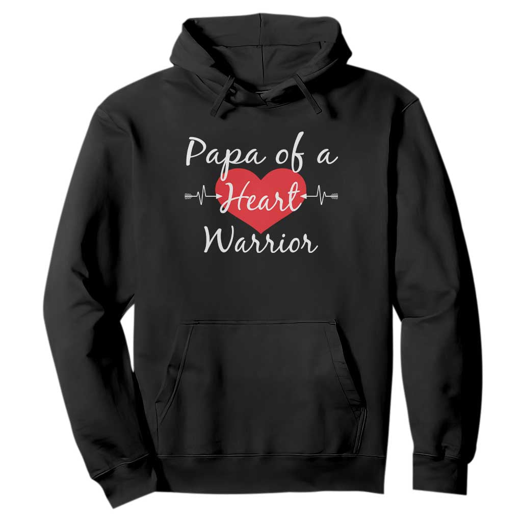 Papa Of A Heart Warrior Hoodie CHD Support Heart