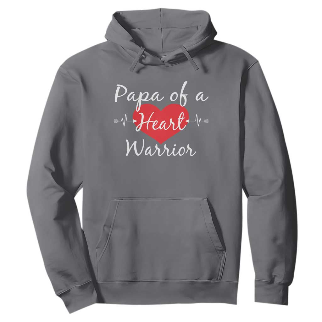 Papa Of A Heart Warrior Hoodie CHD Support Heart