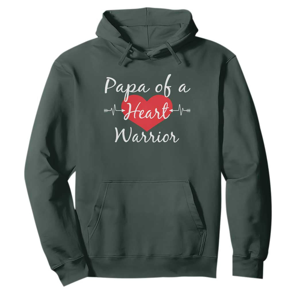 Papa Of A Heart Warrior Hoodie CHD Support Heart