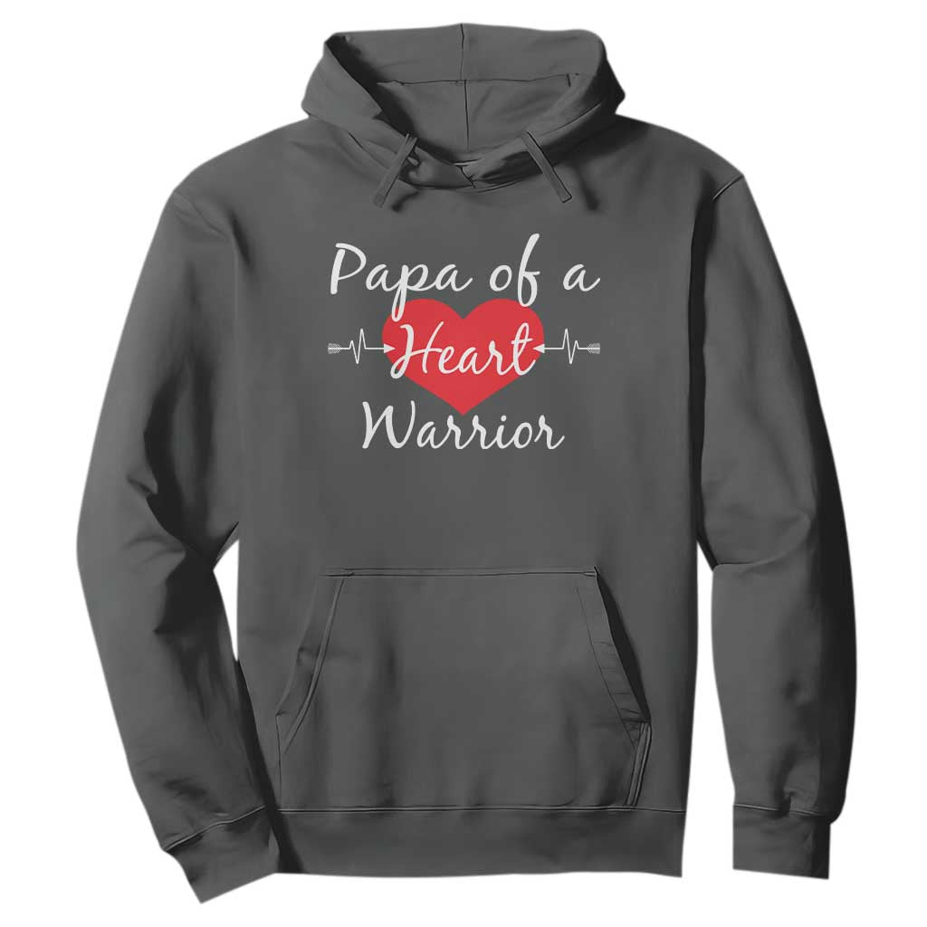 Papa Of A Heart Warrior Hoodie CHD Support Heart