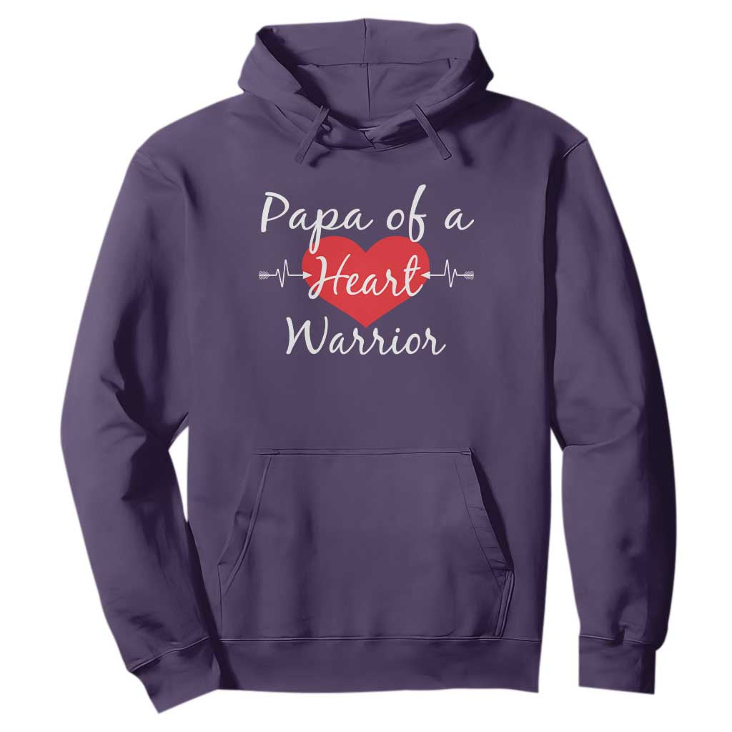 Papa Of A Heart Warrior Hoodie CHD Support Heart