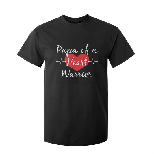 Papa Of A Heart Warrior T Shirt For Kid CHD Support Heart