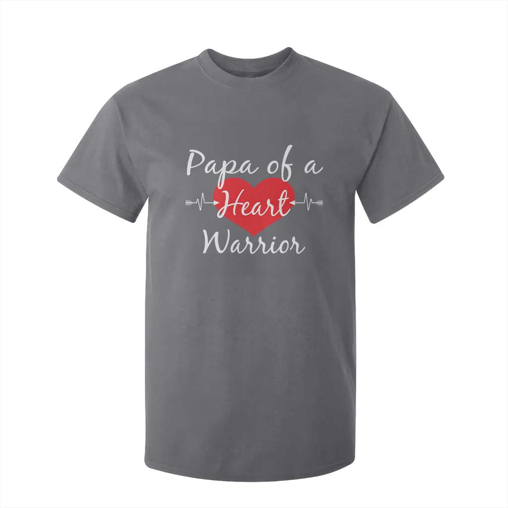 Papa Of A Heart Warrior T Shirt For Kid CHD Support Heart